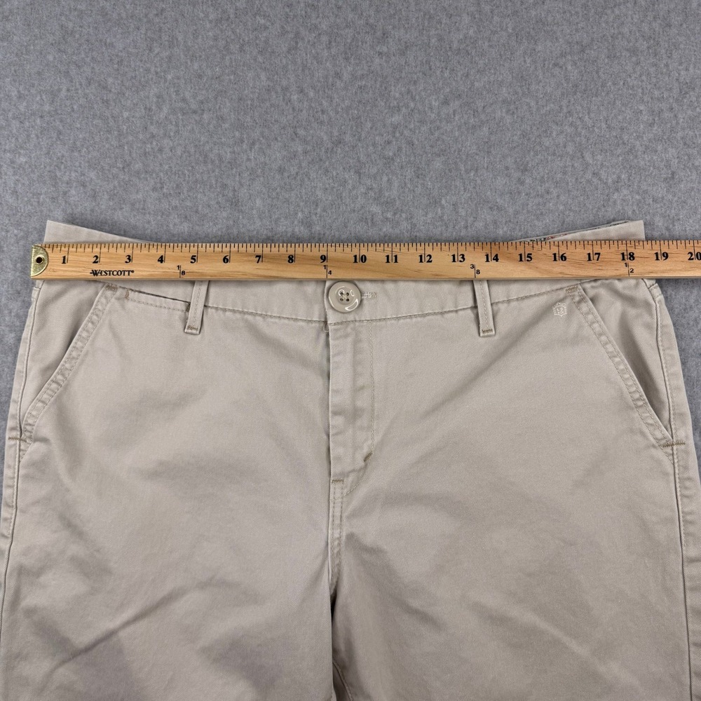Levis Tab Twills Womens 14 Khaki Chino Pants Straight Leg Cropped Tan Stretch‎ - Picture 4 of 10